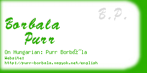 borbala purr business card